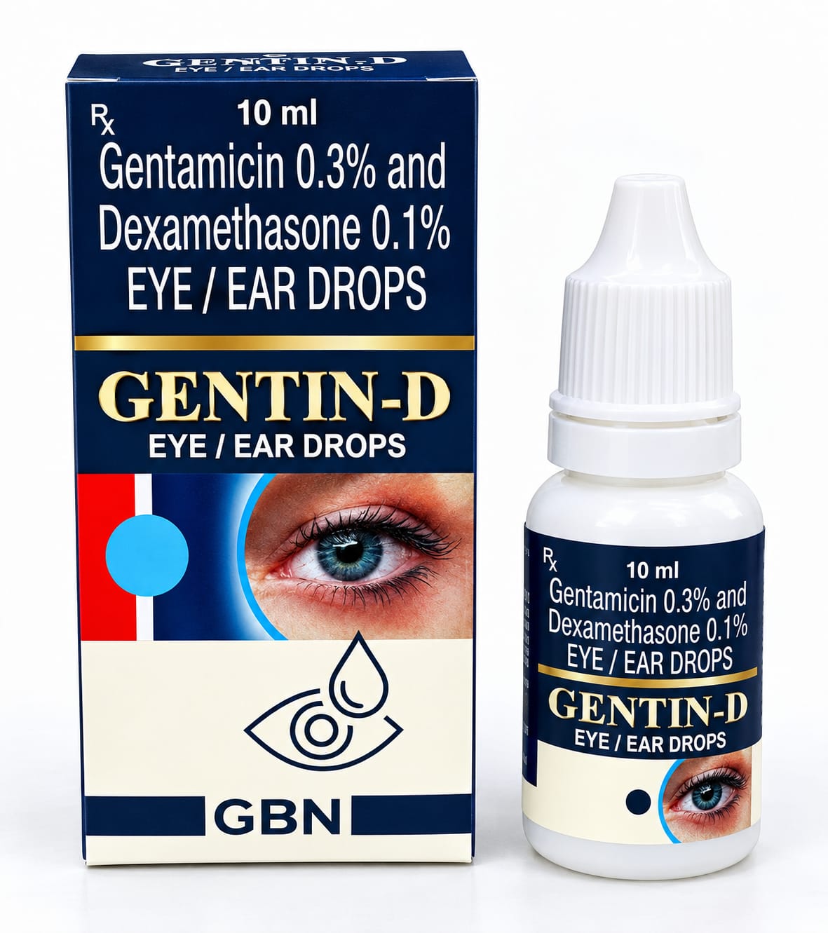 Gentin-D Eye / Ear Drops (Gentamicin 0.3% and Dexamethasone 0.1%)